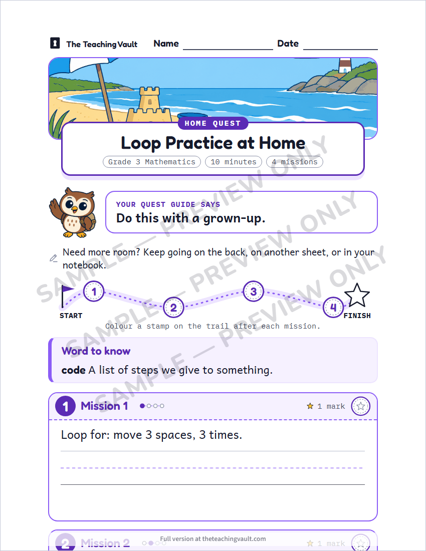 Sample preview: homework page (watermarked, low-resolution)