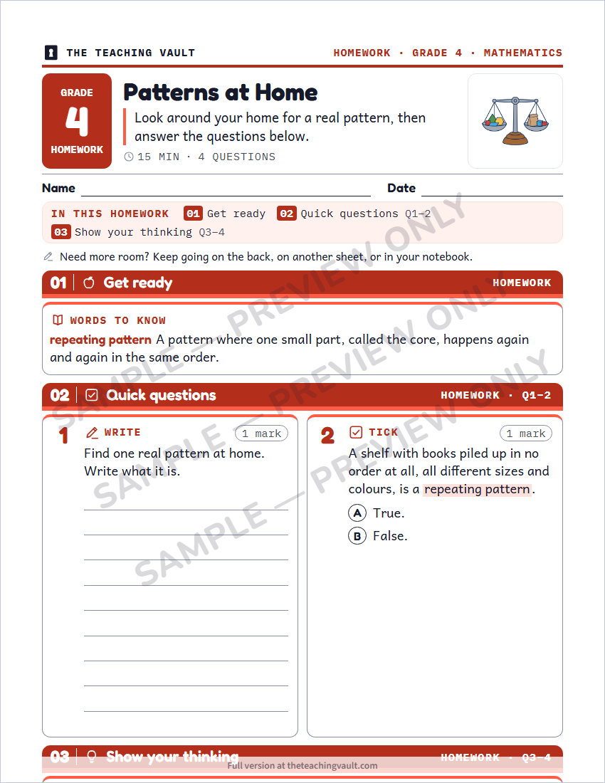 Sample preview: homework page (watermarked, low-resolution)