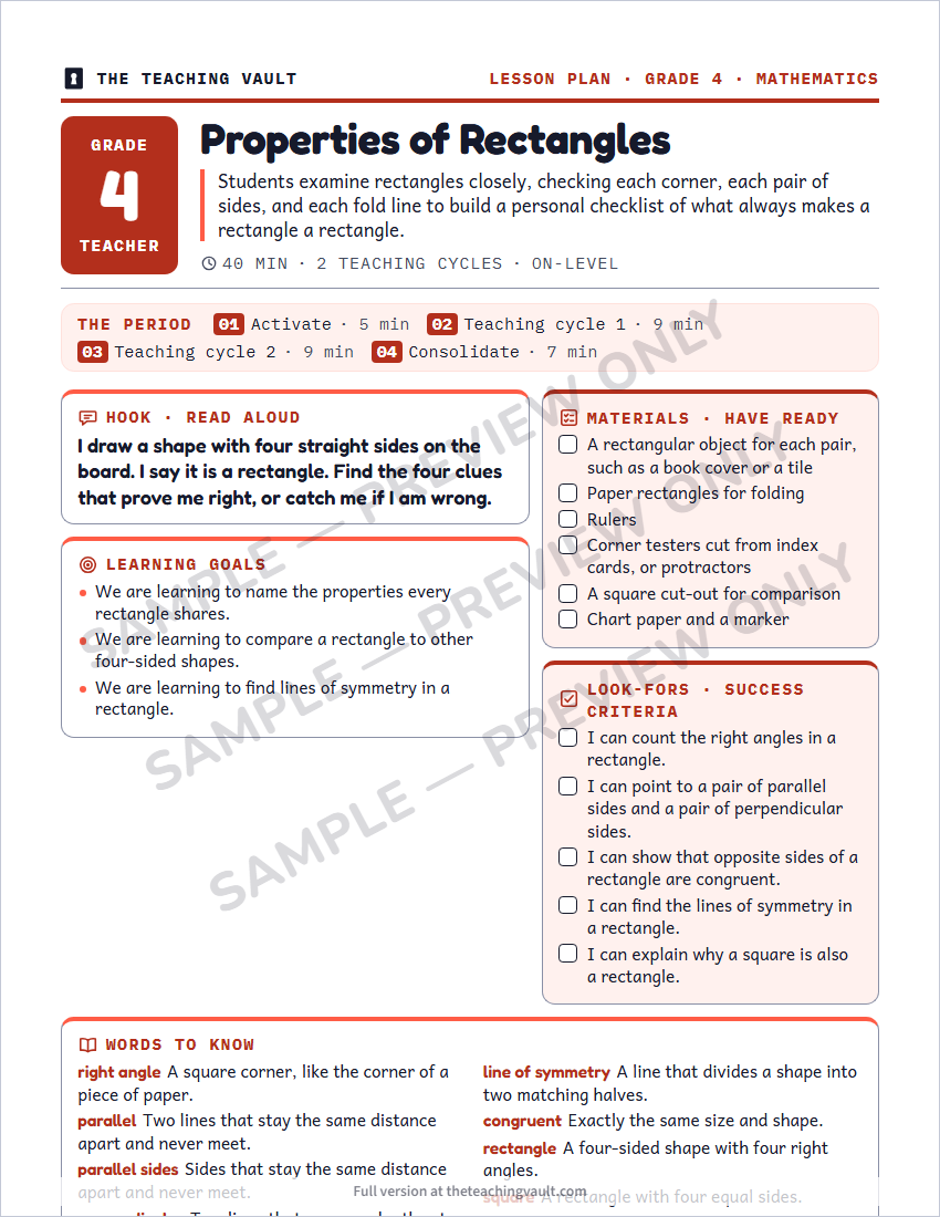 Sample preview: lesson plan page (watermarked, low-resolution)