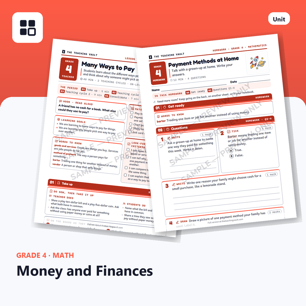 Grade 4 Money cover