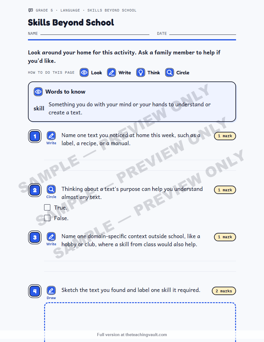 Sample homework page