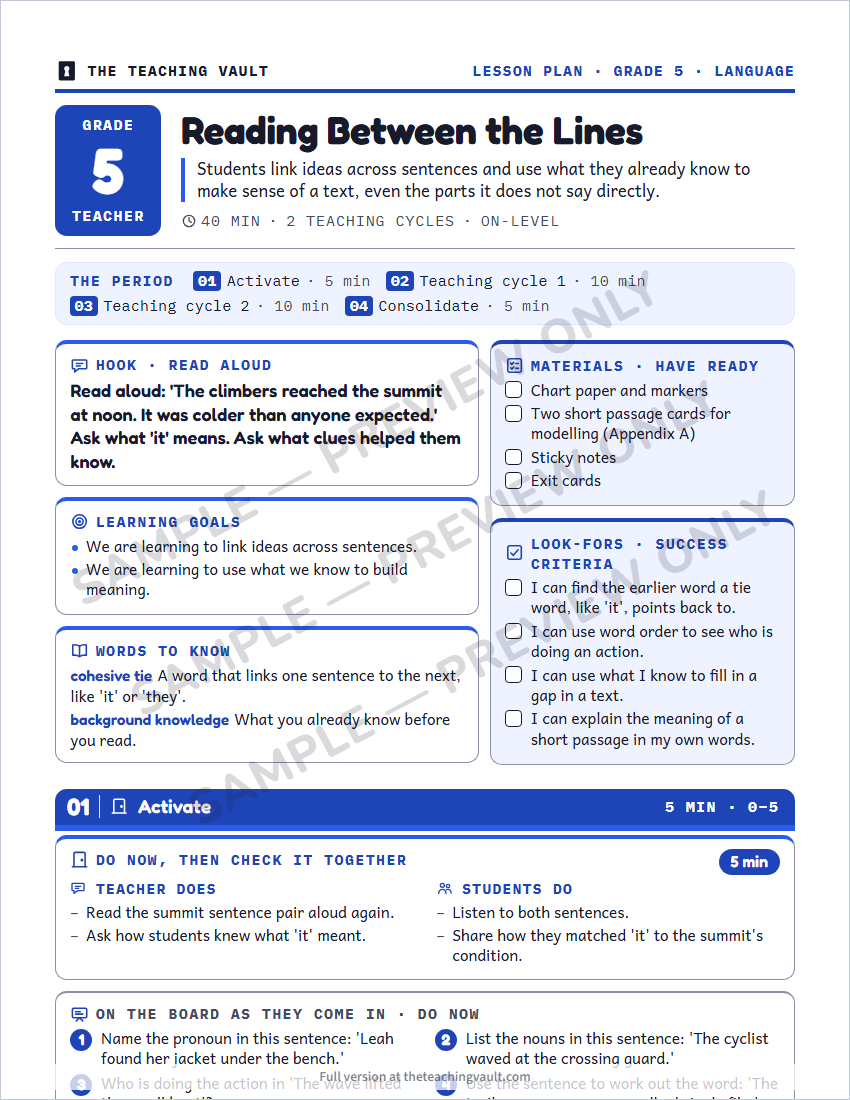 Sample preview: lesson plan page (watermarked, low-resolution)