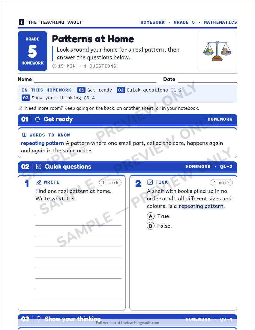 Sample preview: homework page (watermarked, low-resolution)