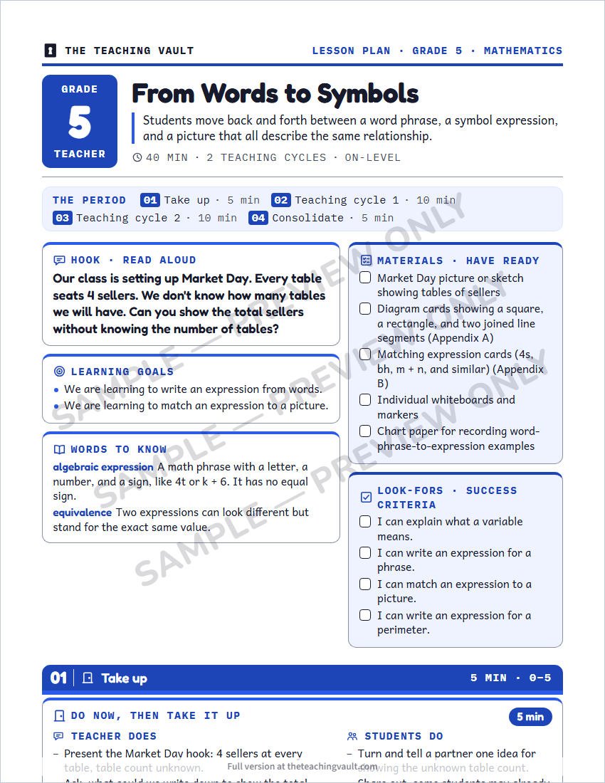 Sample preview: lesson plan page (watermarked, low-resolution)