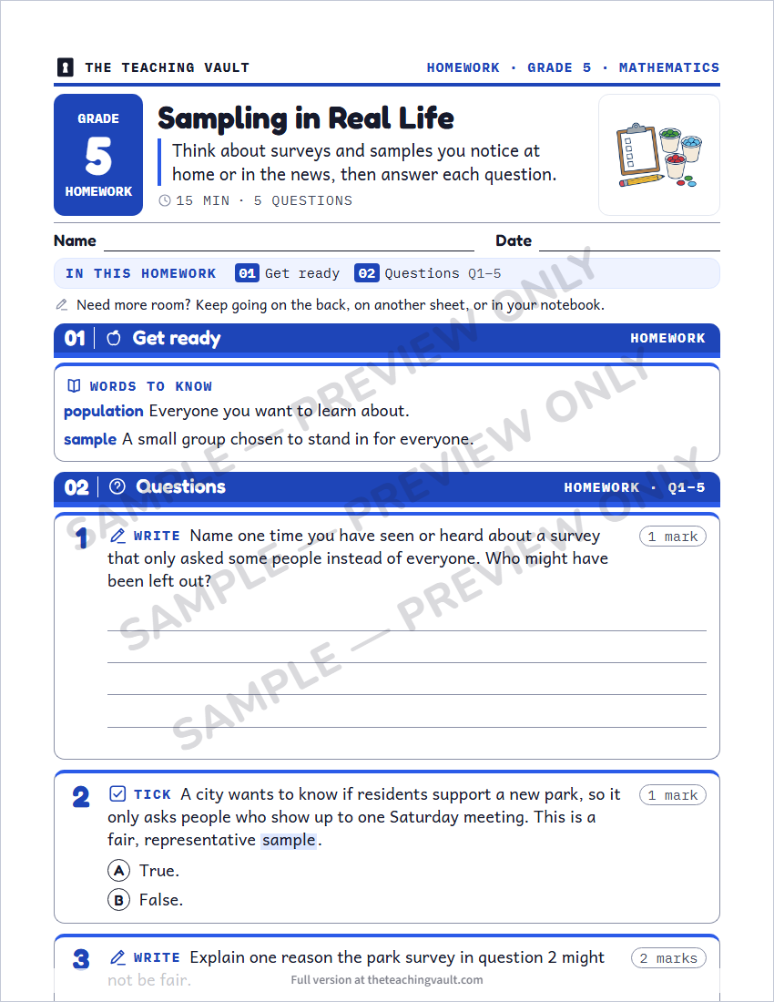 Sample preview: homework page (watermarked, low-resolution)