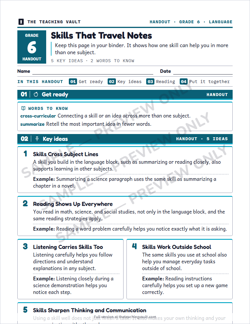 Sample preview: handout page (watermarked, low-resolution)