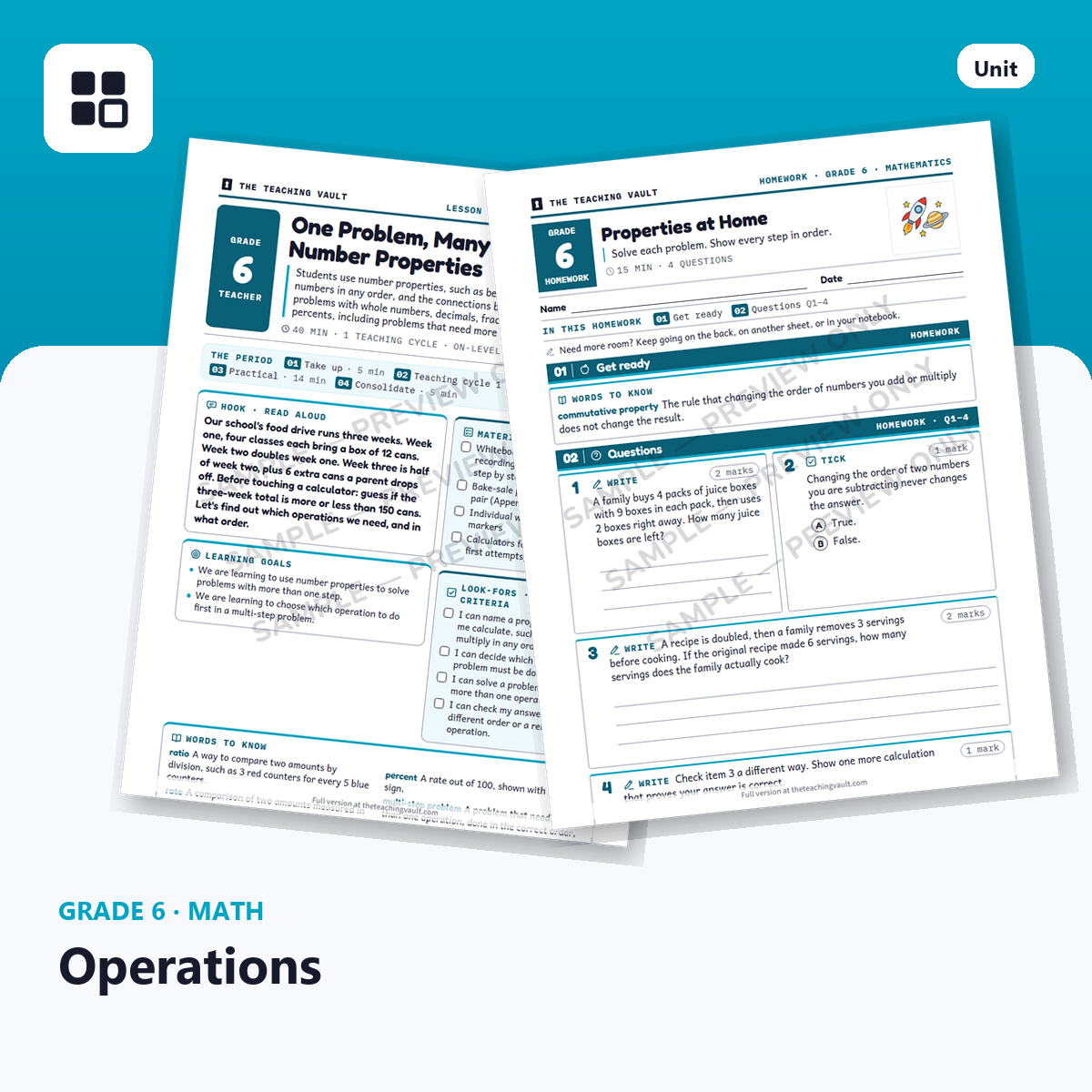Grade 6 Operations cover