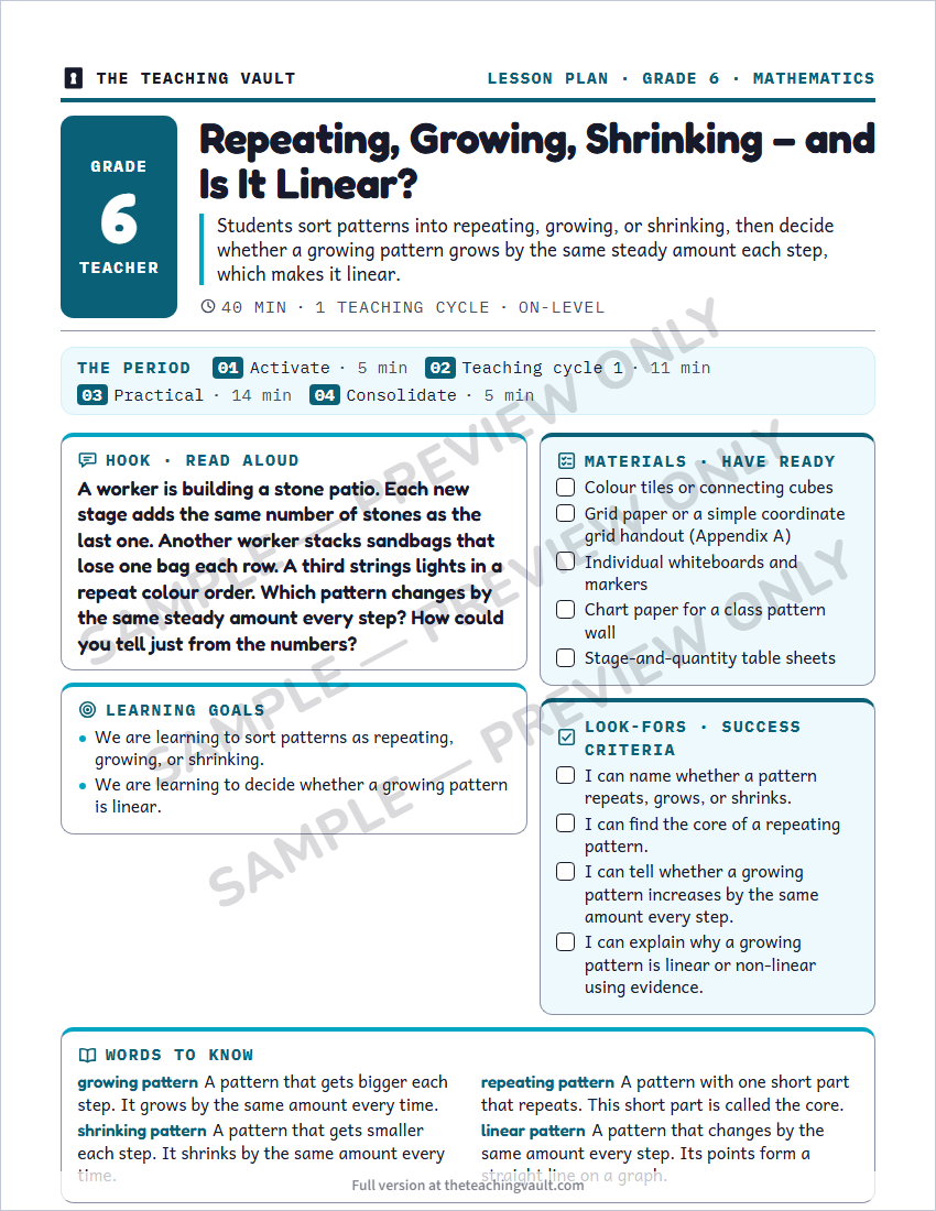 Sample preview: lesson plan page (watermarked, low-resolution)