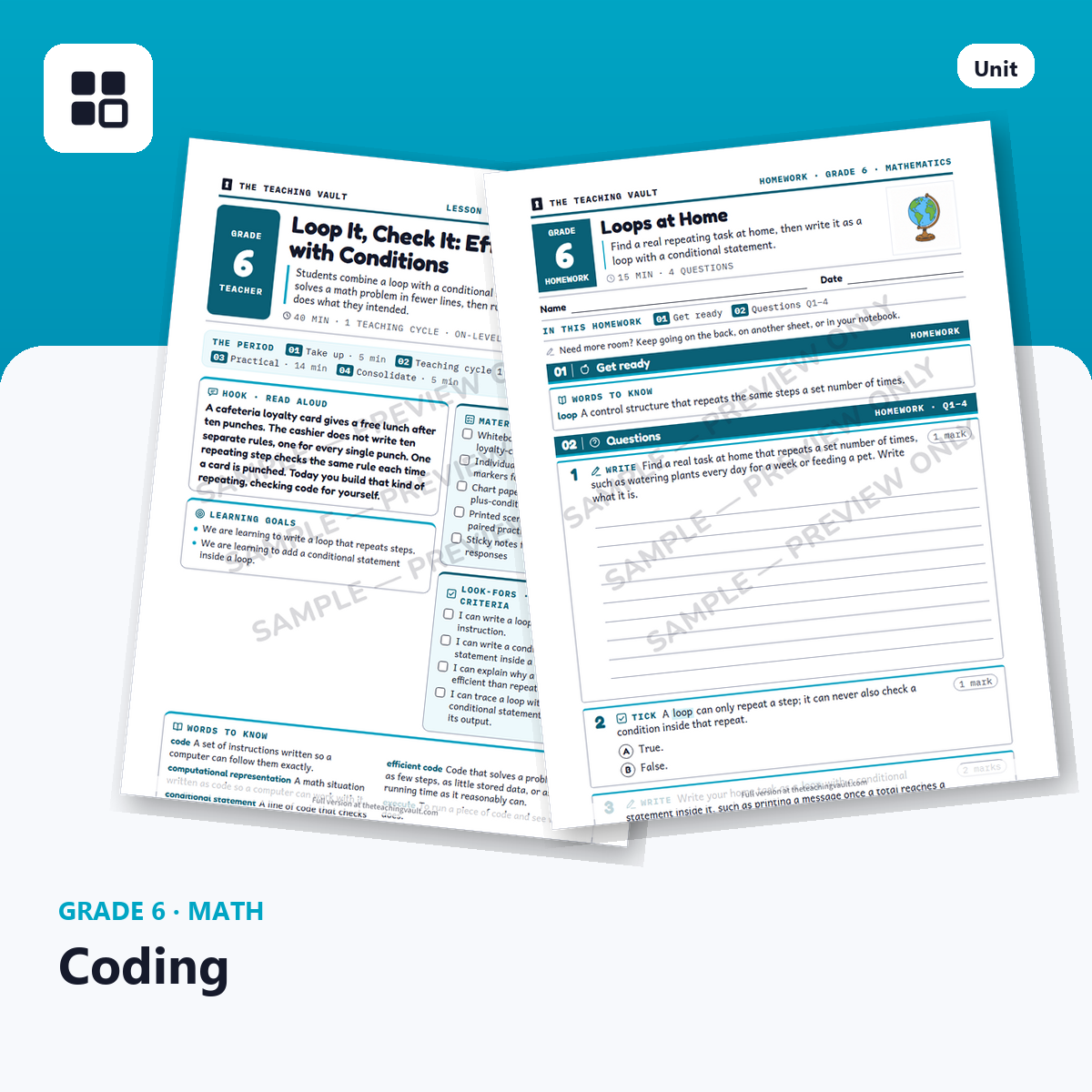 Grade 6 Coding cover