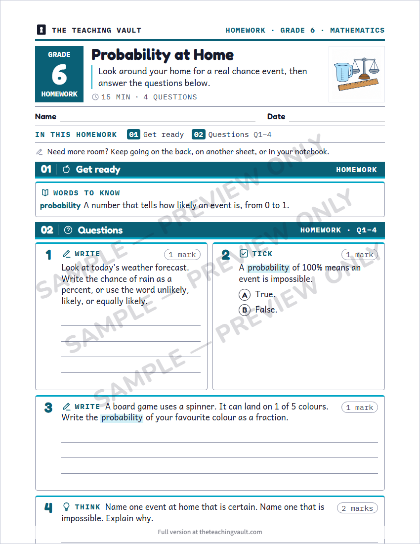 Sample preview: homework page (watermarked, low-resolution)