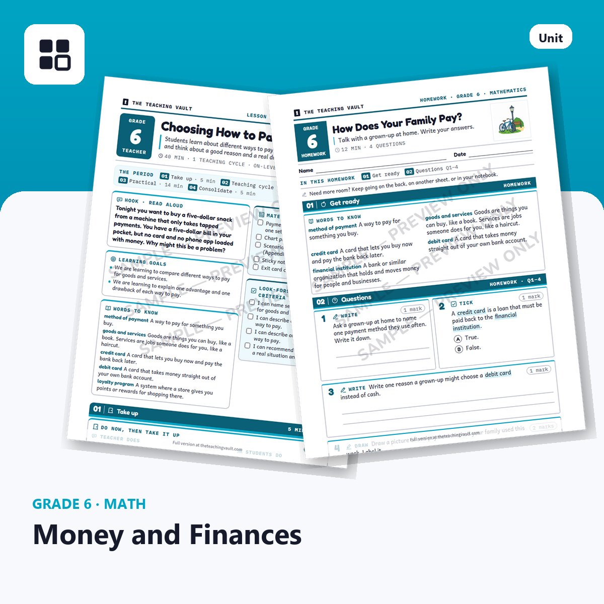 Grade 6 Money cover