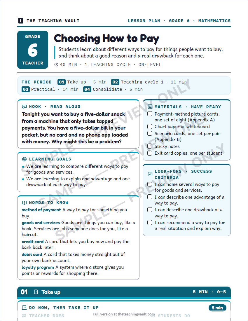 Sample preview: lesson plan page (watermarked, low-resolution)