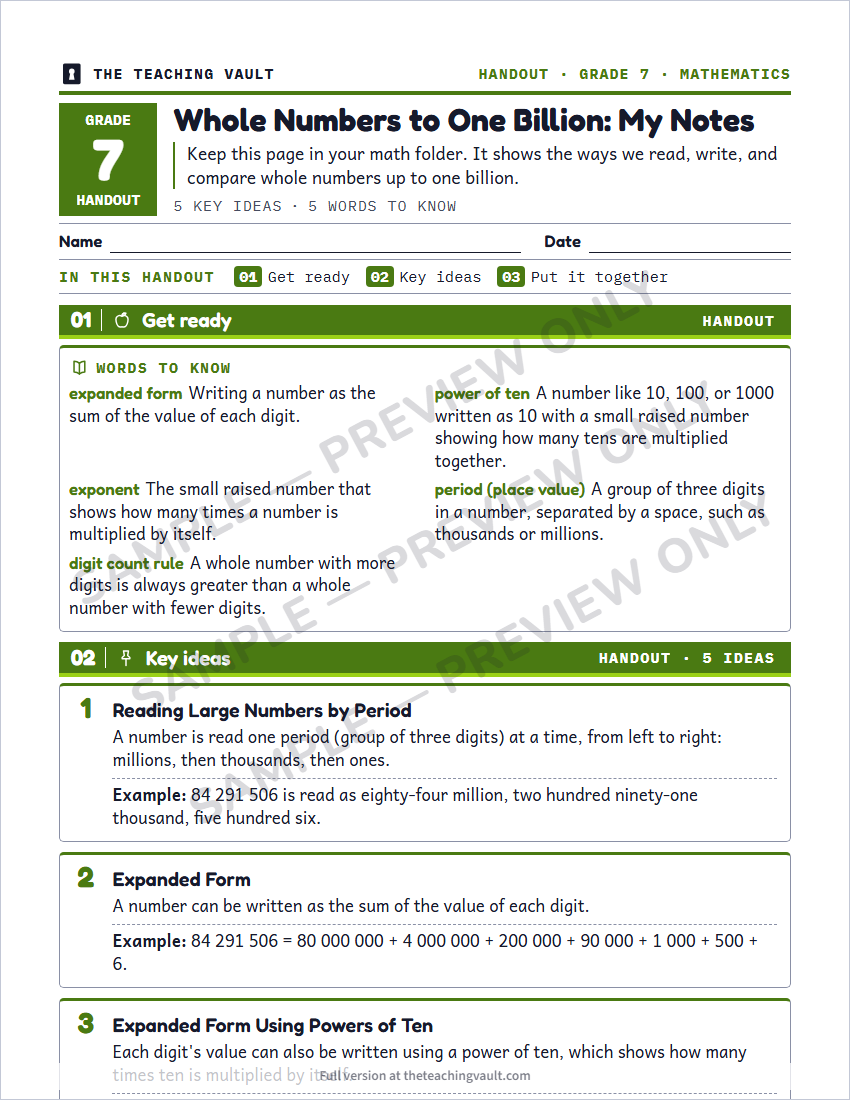 Sample preview: handout page (watermarked, low-resolution)