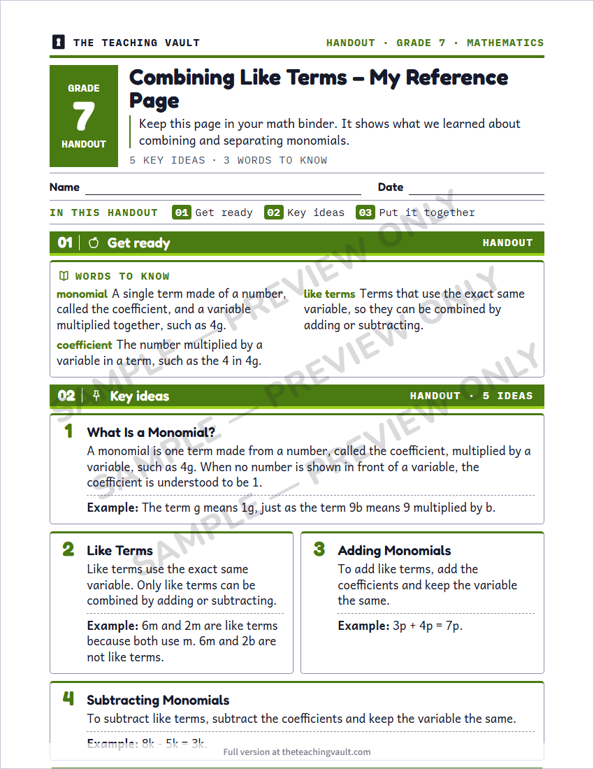 Sample preview: handout page (watermarked, low-resolution)