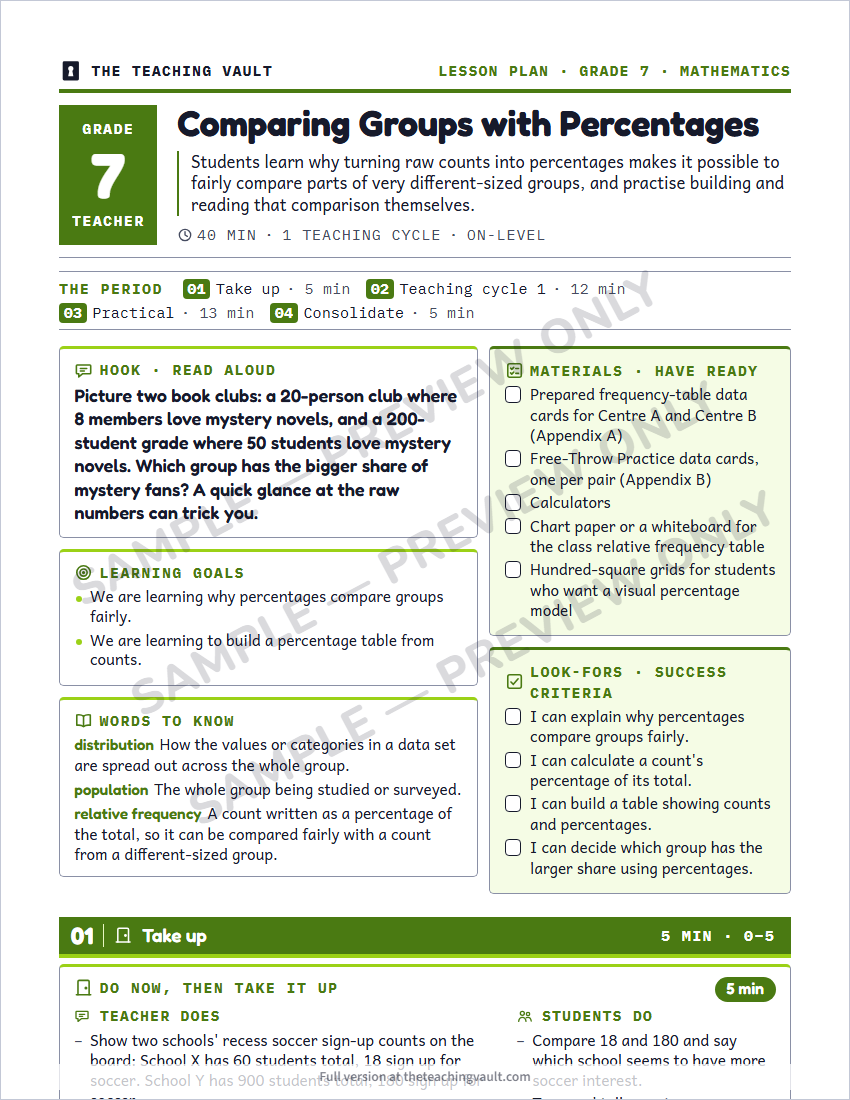 Sample preview: lesson plan page (watermarked, low-resolution)