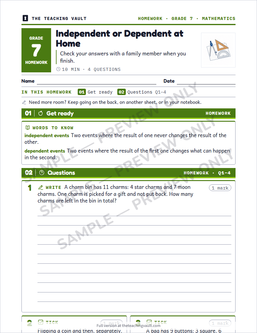 Sample preview: homework page (watermarked, low-resolution)