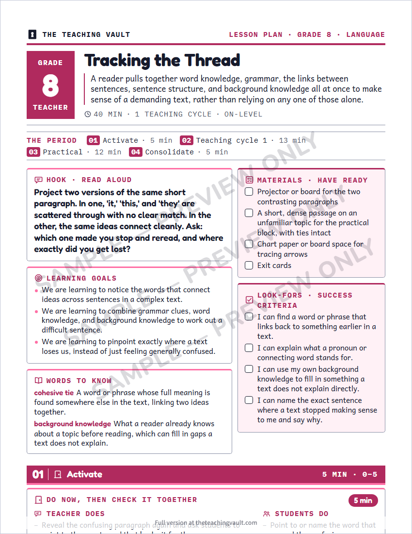 Sample preview: lesson plan page (watermarked, low-resolution)