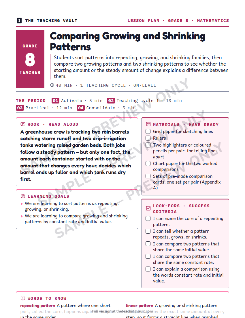Sample preview: lesson plan page (watermarked, low-resolution)