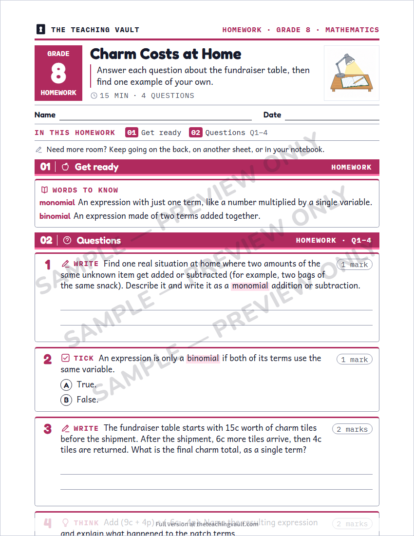 Sample preview: homework page (watermarked, low-resolution)