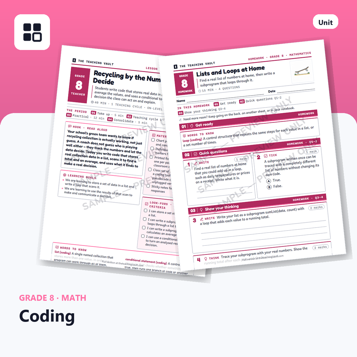 Grade 8 Coding cover