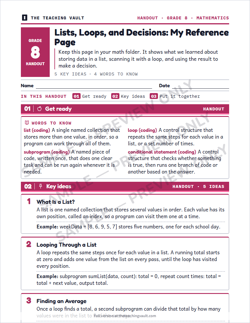 Sample preview: handout page (watermarked, low-resolution)