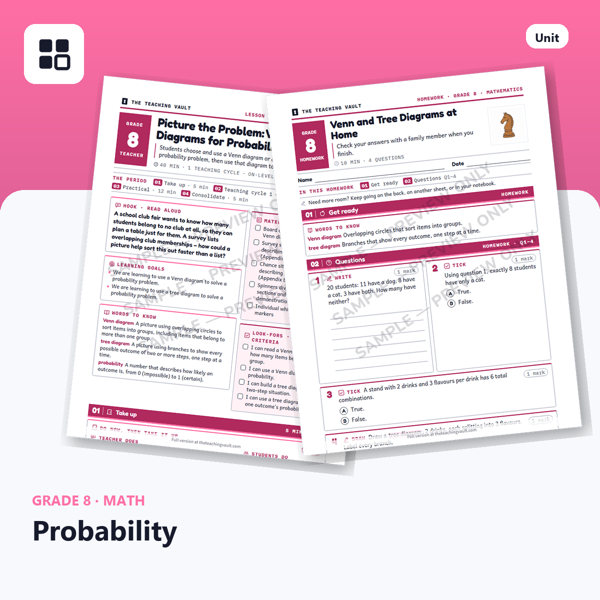 Grade 8 Probability cover
