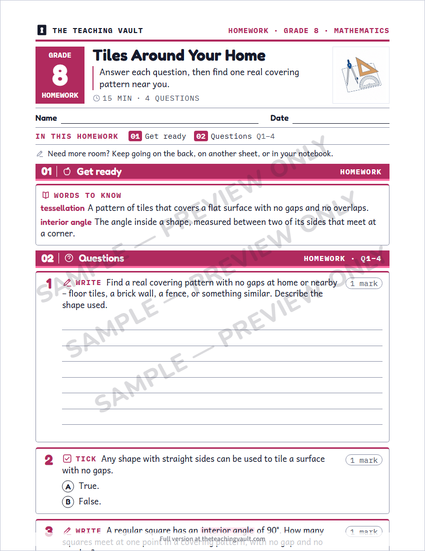 Sample preview: homework page (watermarked, low-resolution)