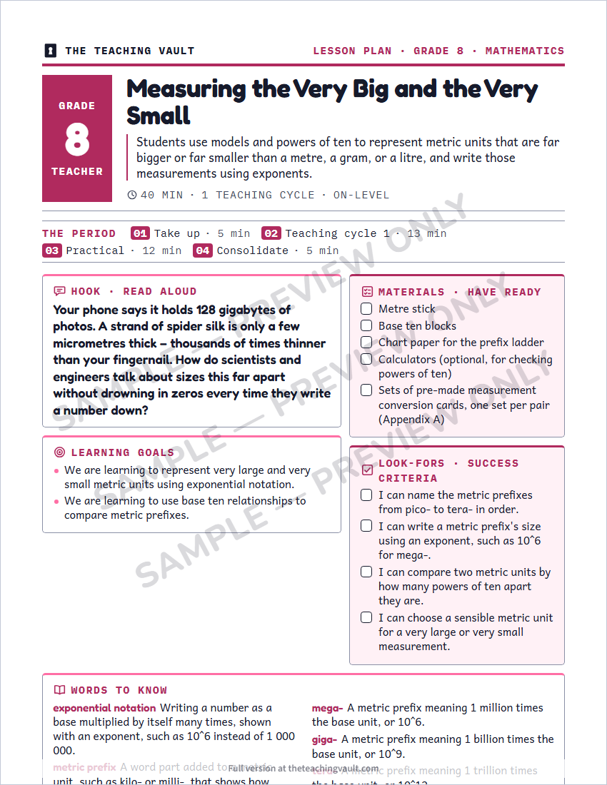 Sample preview: lesson plan page (watermarked, low-resolution)